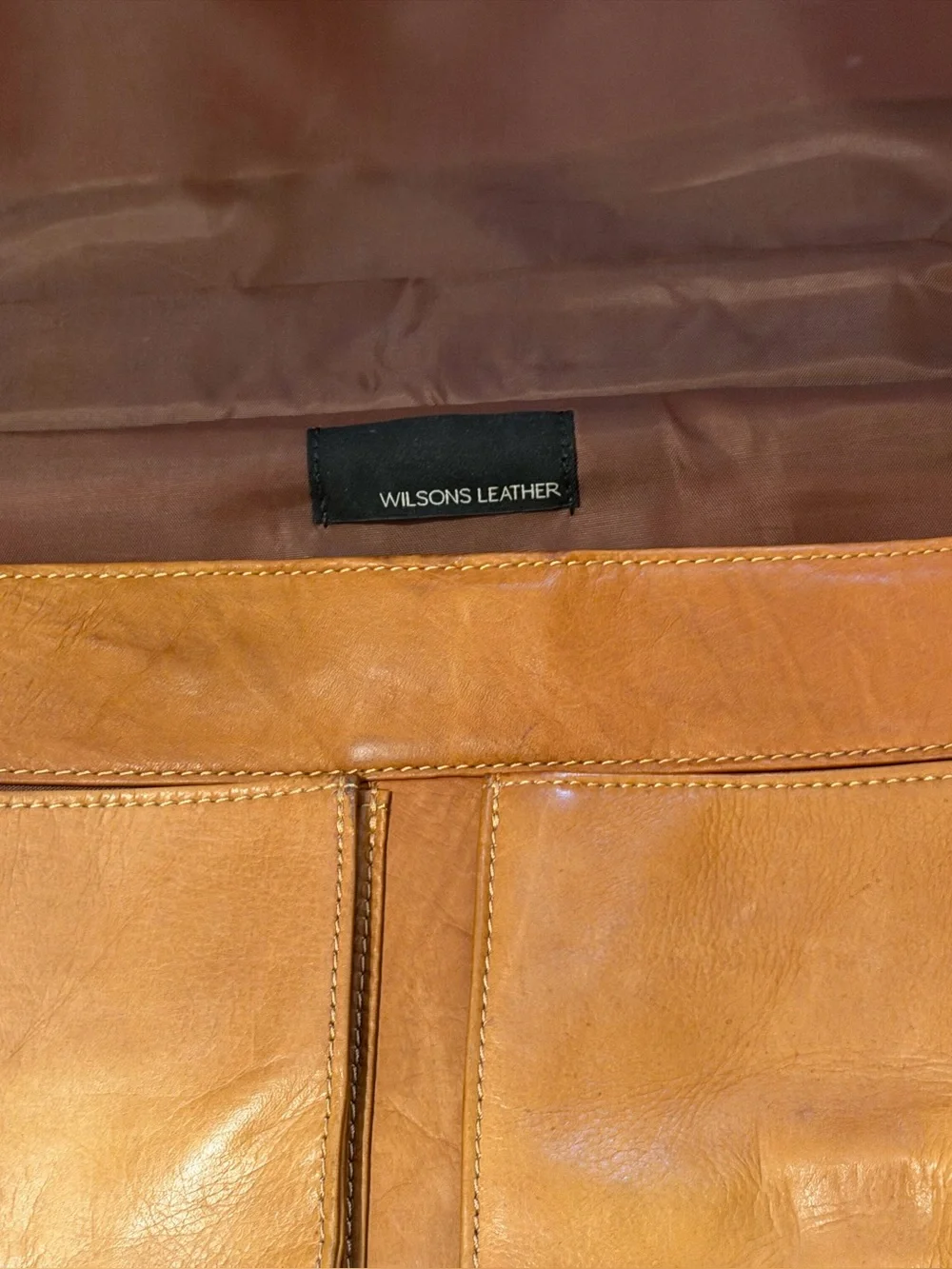 Wilson’s Leather Briefcase Shoulder Bag Double Pockets Laptop Bag